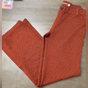 Betabrand Dress Pant Yoga Pants in Rust Textured Size‎ Medium
